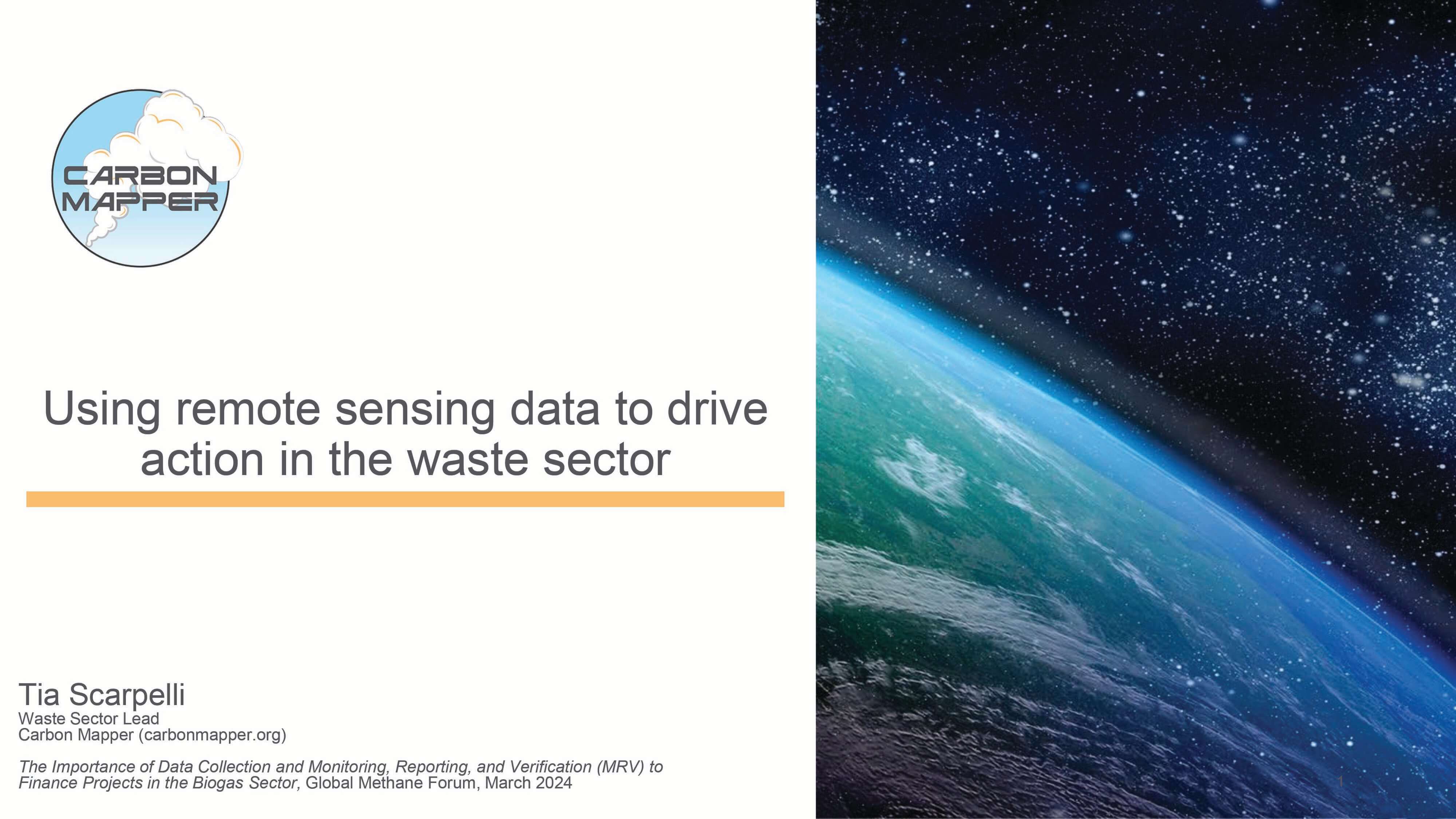 Using remote sensing data to drive action in the waste sector